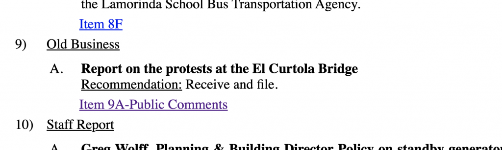 Trump Supporters, Neighbors Put El Curtola Bridge Protests Before Lafayette City Council Monday