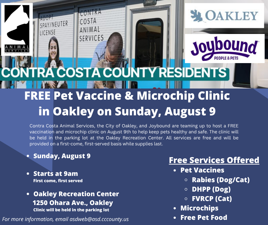 August 9 Clinic Flyer animal services