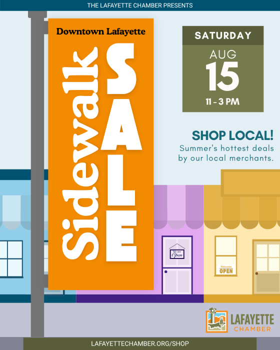 Lafayette: Sidewalk Sale - Aug. 15