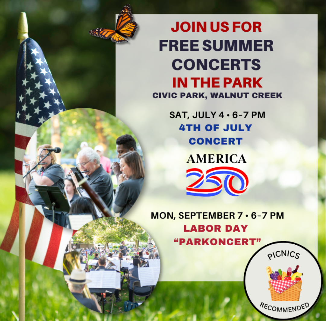 Walnut Creek: Labor Day ParKoncert With Walnut Creek Concert Band - Sept. 7