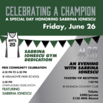 Flyer for Sabrina Ionescu Celebration