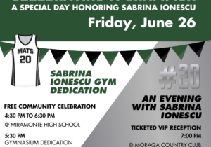 Flyer for Sabrina Ionescu Celebration
