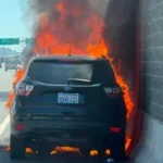 The driver details his experience with a fast-moving car fire in Walnut Creek. 